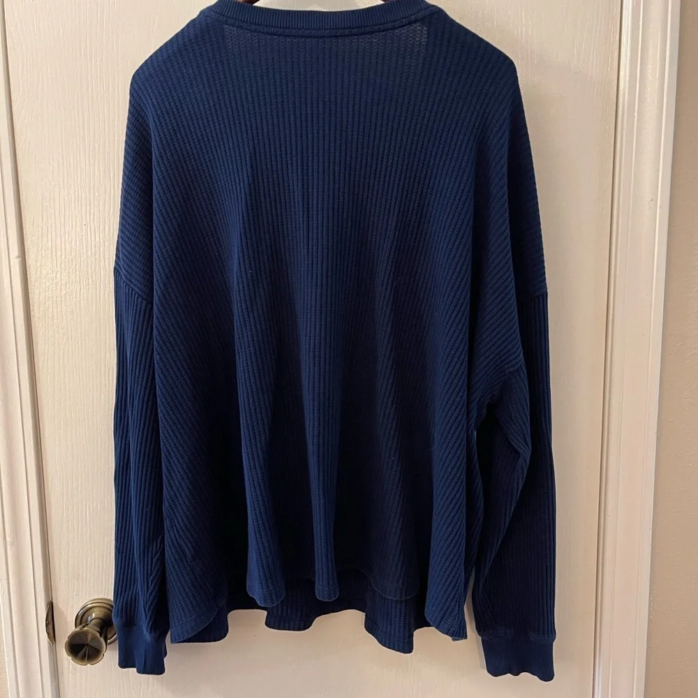 Sonoma Navy Textured Women's Plus Top